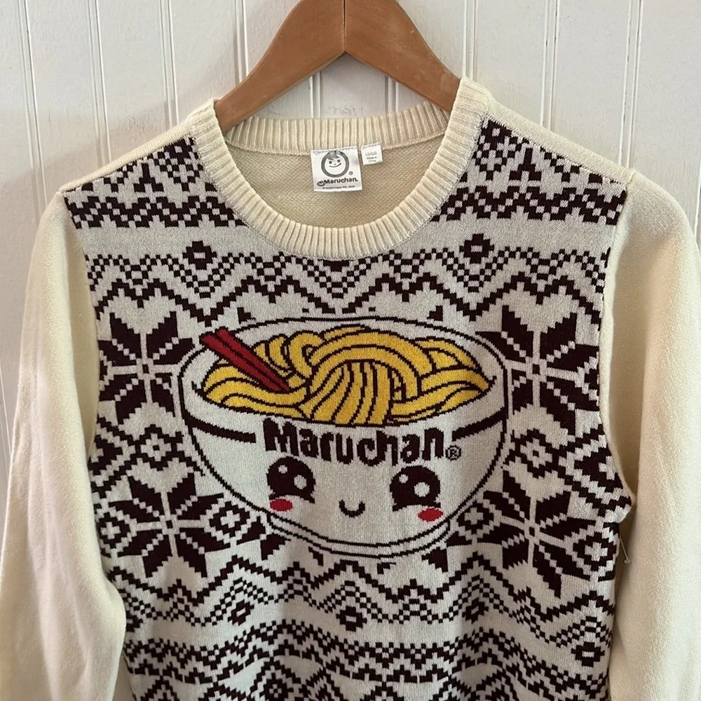 Maruchan Graphic Long Sleeve Sweater Like New sz Large